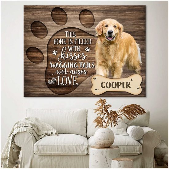 Custom Canvas Prints Personalized Pet Photo This Home Is Filled With Kisses 2