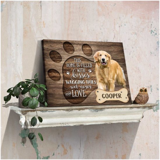 Custom Canvas Prints Personalized Pet Photo This Home Is Filled With Kisses 3