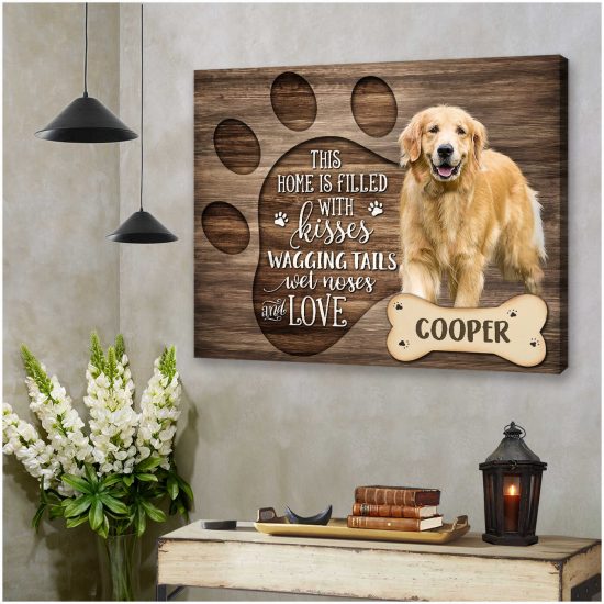 Custom Canvas Prints Personalized Pet Photo This Home Is Filled With Kisses
