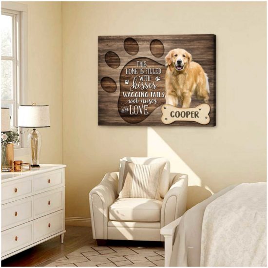 Custom Canvas Prints Personalized Pet Photo This Home Is Filled With Kisses 6