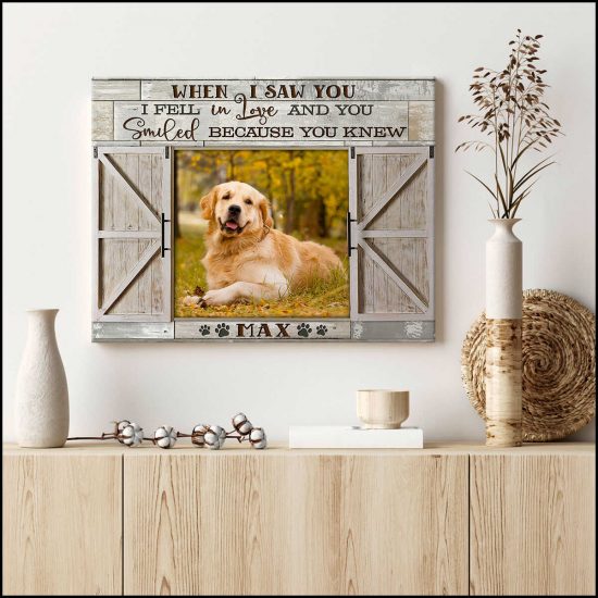 Custom Canvas Prints Personalized Pet Photo Window When I Saw You 1