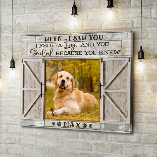 Custom Canvas Prints Personalized Pet Photo Window When I Saw You 3