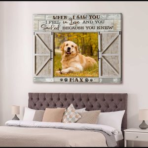 Custom Canvas Prints Personalized Pet Photo Window When I Saw You