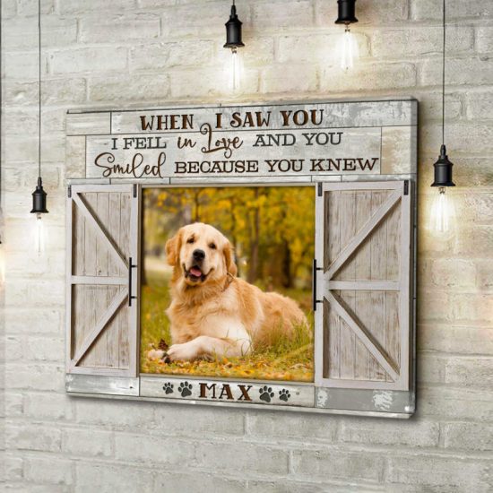 Custom Canvas Prints Personalized Pet Photo Window When I Saw You 7