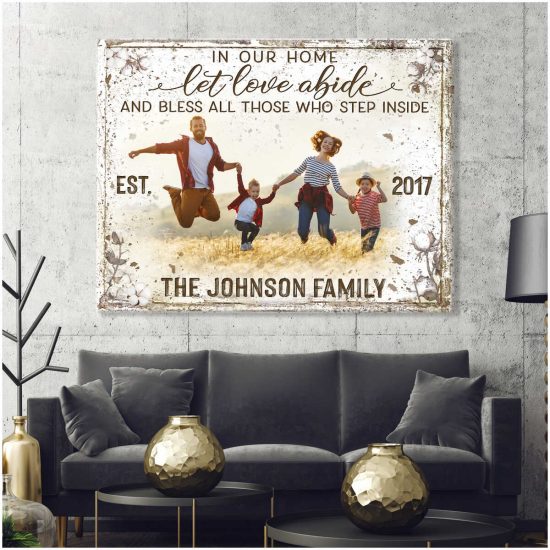 Custom Canvas Prints Personalized Photo Family Gifts Bless All Those Who Step Inside Farmhouse 2