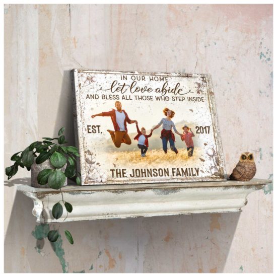 Custom Canvas Prints Personalized Photo Family Gifts Bless All Those Who Step Inside Farmhouse 4