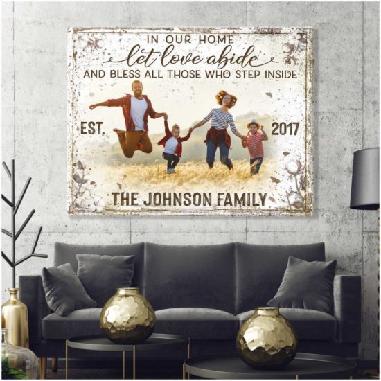 Custom Canvas Prints Personalized Photo Family Gifts Bless All Those Who Step Inside Farmhouse 8