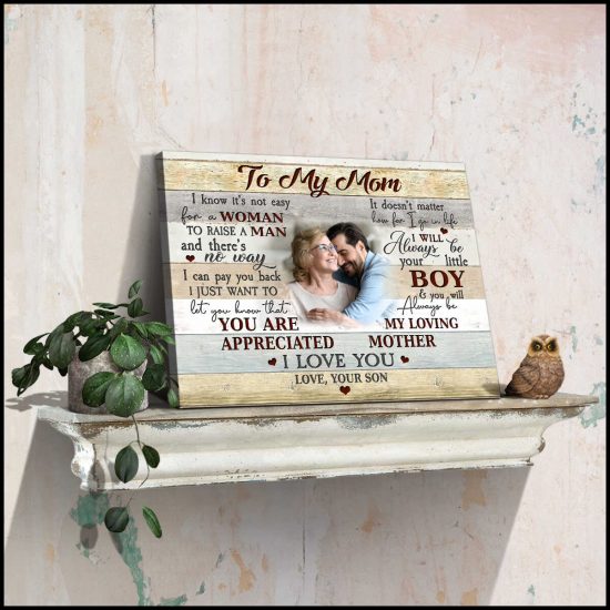 Custom Canvas Prints Personalized Photo Gifts Gift For Mom From Son 2