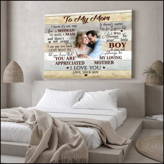 Custom Canvas Prints Personalized Photo Gifts Gift For Mom From Son 9