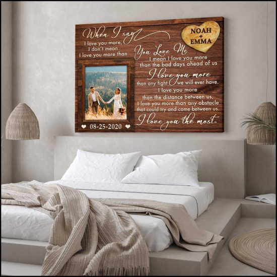Custom Canvas Prints Personalized Photo Gifts I Love You The Most