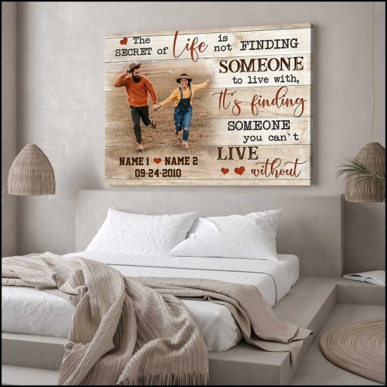 Custom Canvas Prints Personalized Photo Gifts ItS Finding Someone You CanT Live Without 1