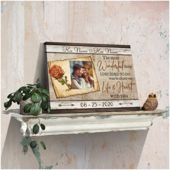 Custom Canvas Prints Personalized Photo Gifts Wedding Anniversary Gifts Beautiful The Most Wonderful Thing 4
