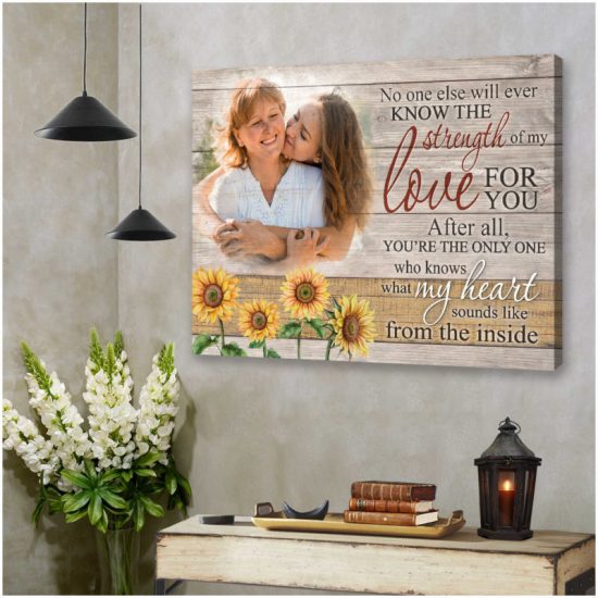 Custom Canvas Prints Personalized Photo Gifts What My Heart Sounds Like From The Inside 8