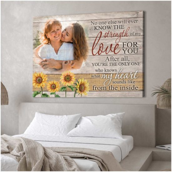 Custom Canvas Prints Personalized Photo Gifts What My Heart Sounds Like From The Inside 9