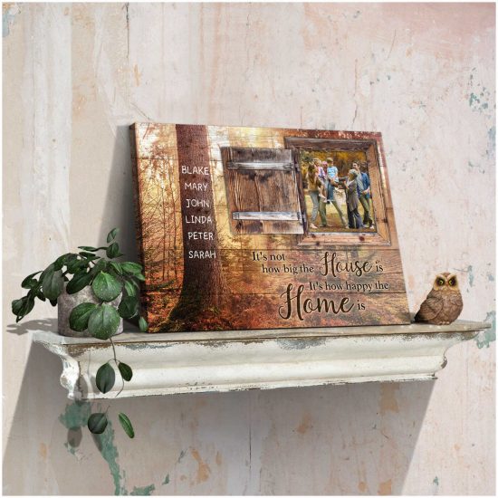 Custom Canvas Prints Personalized Photo Names Gifts ItS Not How Big The House Is 2