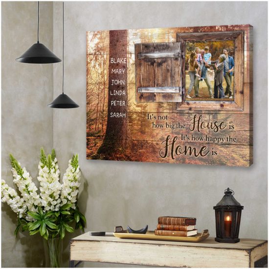 Custom Canvas Prints Personalized Photo Names Gifts ItS Not How Big The House Is 3