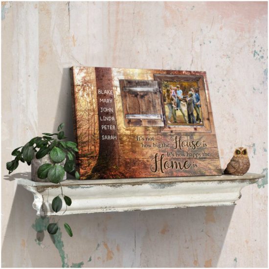 Custom Canvas Prints Personalized Photo Names Gifts ItS Not How Big The House Is 4