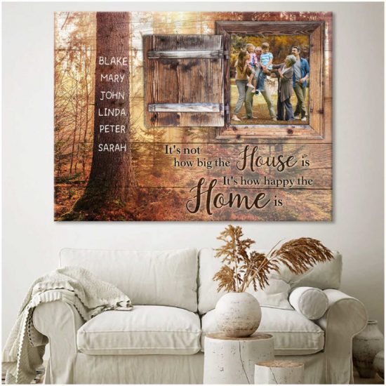 Custom Canvas Prints Personalized Photo Names Gifts ItS Not How Big The House Is 8