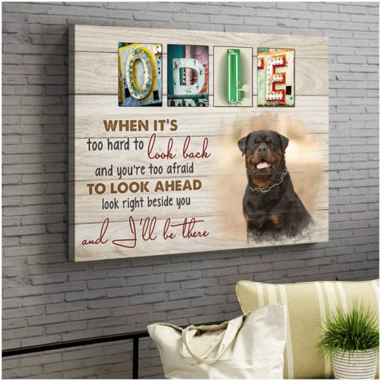 Custom Canvas Prints Pet Photo Gifts When ItS Too Hard To Look Back Letter Name Wall Art Decor 7