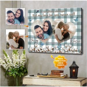 Custom Canvas Prints Wedding Anniversary Gifts Everything Changes But My Love For You Never Will Wall Art Decor 8