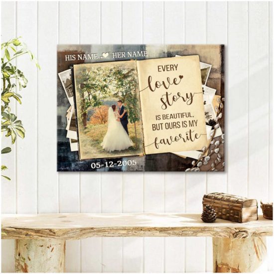 Custom Canvas Prints Wedding Anniversary Gifts Personalized Photo Gifts Every Love Story Is Beautiful 5