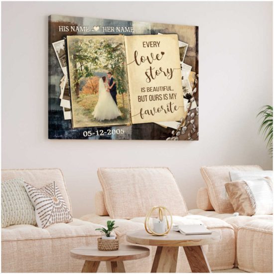 Custom Canvas Prints Wedding Anniversary Gifts Personalized Photo Gifts Every Love Story Is Beautiful 7