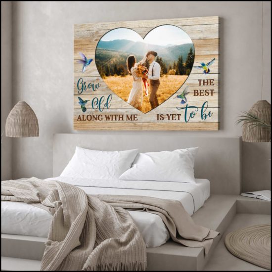 Custom Canvas Prints Wedding Anniversary Gifts Personalized Photo Gifts Grow Old Along With Me 8