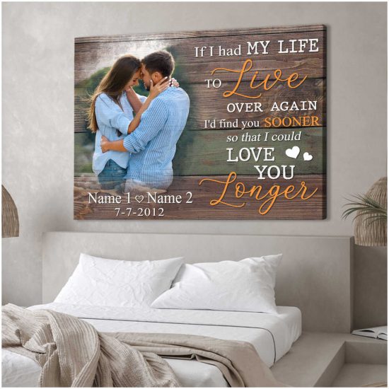 Custom Canvas Prints Wedding Anniversary Gifts Personalized Photo Gifts I Could Love You Longer 1