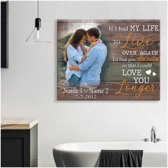Custom Canvas Prints Wedding Anniversary Gifts Personalized Photo Gifts I Could Love You Longer 7