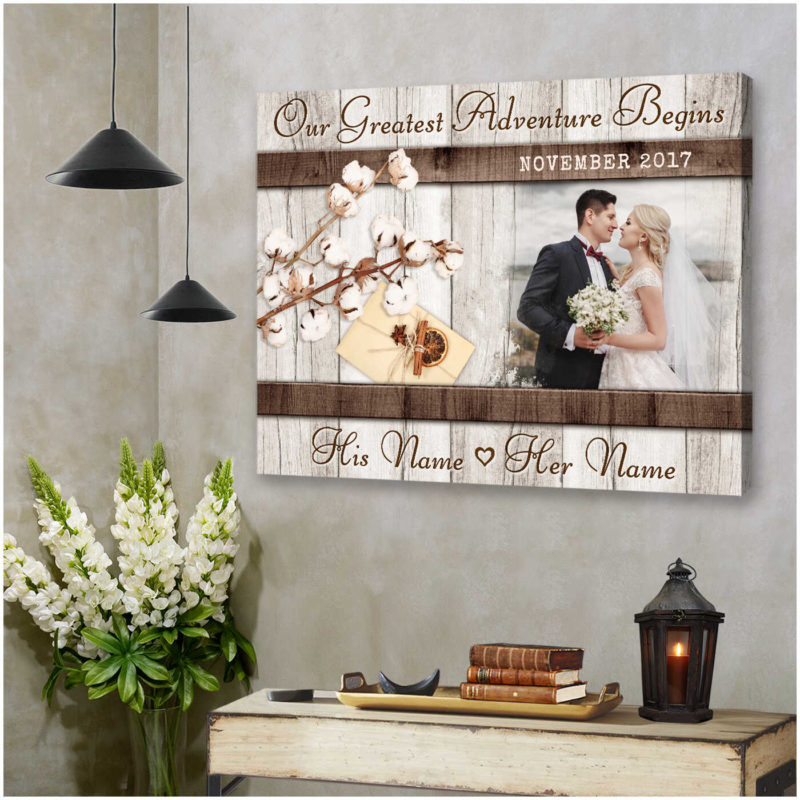 Custom Canvas Prints Wedding Anniversary Gifts Personalized Photo Gifts Our Greatest Adventure Begins 6