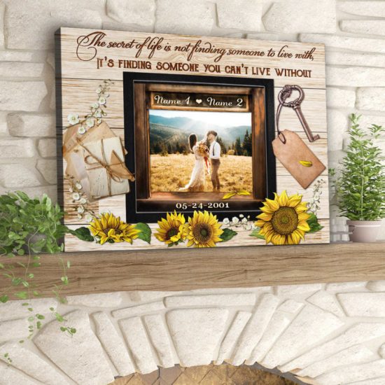 Custom Canvas Prints Wedding Anniversary Gifts Personalized Photo Gifts The Secret Of Life 6