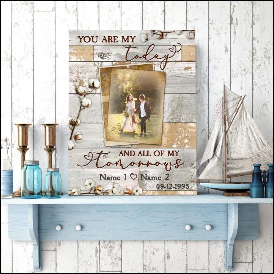 Custom Canvas Prints Wedding Anniversary Gifts Personalized Photo Gifts You Are My Today 2