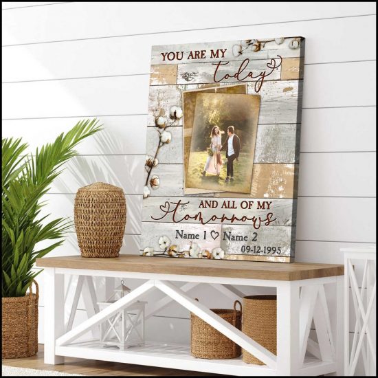 Custom Canvas Prints Wedding Anniversary Gifts Personalized Photo Gifts You Are My Today 3