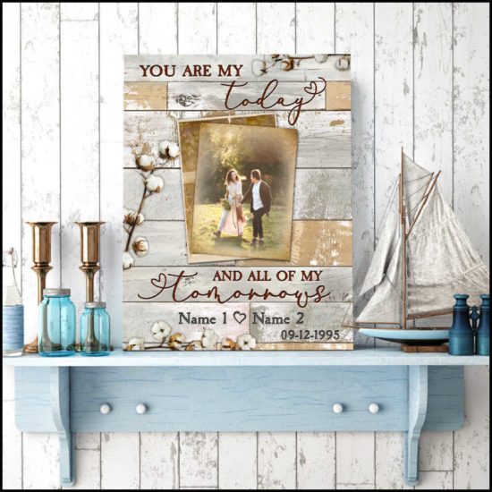 Custom Canvas Prints Wedding Anniversary Gifts Personalized Photo Gifts You Are My Today 4