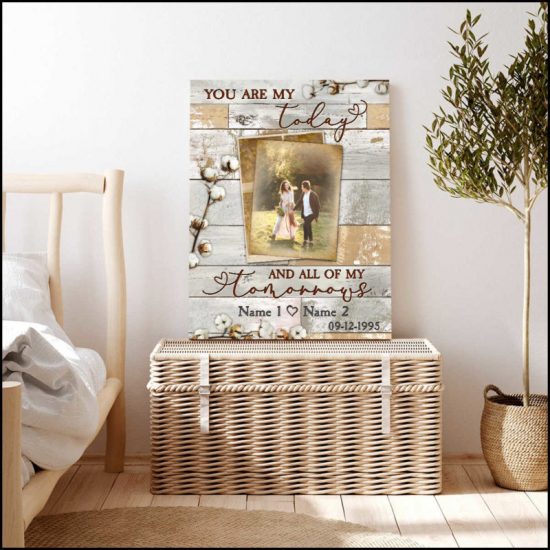 Custom Canvas Prints Wedding Anniversary Gifts Personalized Photo Gifts You Are My Today 6