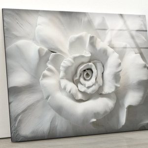 Abstract Art 3D Flower Wall Art 3D Rose Wall Art Glass Print