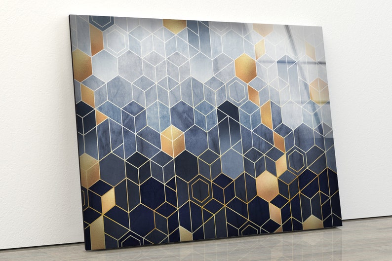 Abstract Art And Cool Wall Hanging Abstract Marble Style Wall Art Glass Print
