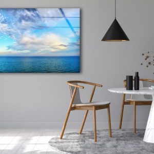 Abstract Art And Cool Wall Hanging Beautiful Seascape Panorama Glass Print 1