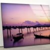 Abstract Art And Cool Wall Hanging Lake View Wall Art Sunset View Art Glass Print
