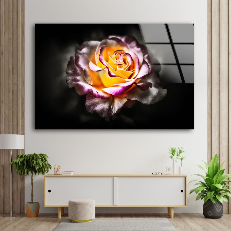 Abstract-Art-And-Cool-Wall-Hanging-Rose-Flower-Wall-Art-Botanical-Wall-Art-Glass-Print-1 Abstract Art And Cool Wall Hanging Rose Flower Wall Art Botanical Wall Art Glass Print 1