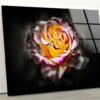 Abstract Art And Cool Wall Hanging Rose Flower Wall Art Botanical Wall Art Glass Print