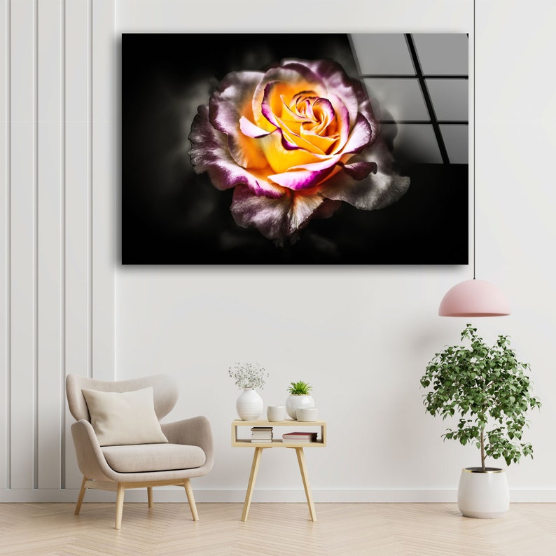 Abstract-Art-And-Cool-Wall-Hanging-Rose-Flower-Wall-Art-Botanical-Wall-Art-Glass-Print-2 Abstract Art And Cool Wall Hanging Rose Flower Wall Art Botanical Wall Art Glass Print 2