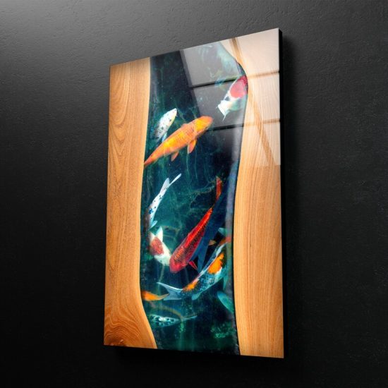 Abstract Art Fish Wall Art Aquarium Wall Art Glass Print 1