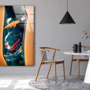 Abstract Art Fish Wall Art Aquarium Wall Art Glass Print 2