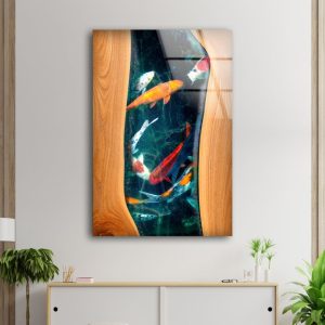 Abstract Art Fish Wall Art Aquarium Wall Art Glass Print