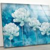 Abstract Art Flower Wall Art Floral Wall Art Glass Print