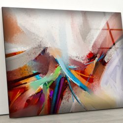 Abstract Art Fractal And Cool Wall Hanging Abstract Contemporary Pastel Wall Art Glass Print