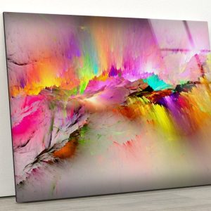 Abstract Art Fractal And Cool Wall Hanging Wall Art Vivid Colors Glass Print