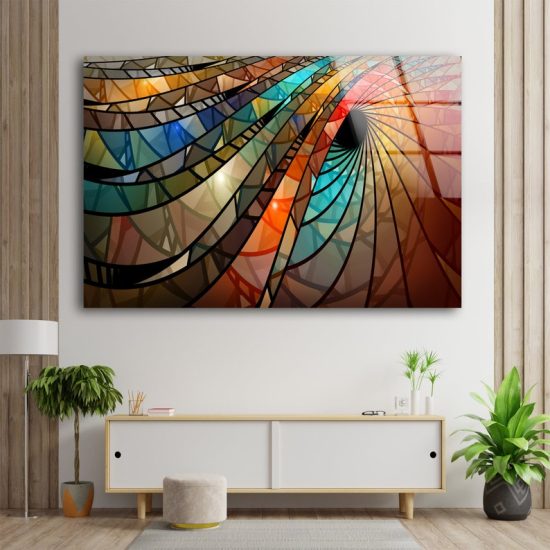 Abstract Glass Wall Art Glass Tempered Glass Printing Wall Art Alcohol Ink Abstract Wall Art 1