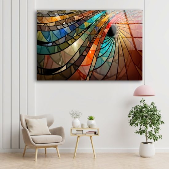 Abstract Glass Wall Art Glass Tempered Glass Printing Wall Art Alcohol Ink Abstract Wall Art 2